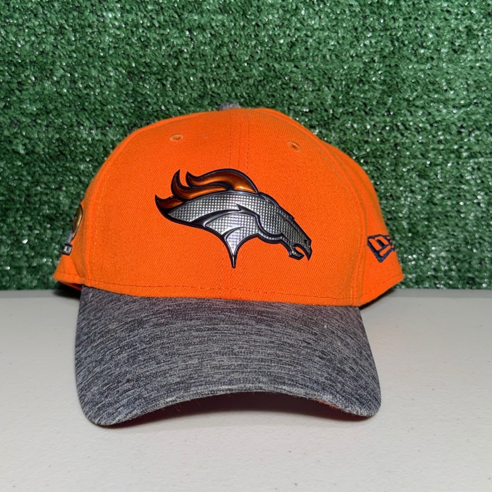 New Era Denver Broncos Super Bowl 50 39THIRTY Hat Orange Grey Size Medium-Large